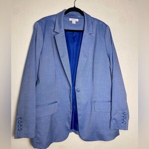 Liz Claiborne Blazer Women's Size 18 Bold Blue Single Breasted career jacket